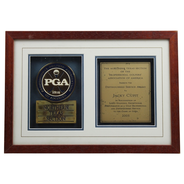 Jacky Cupits 2005 PGA Northwest Texas Section Distinguished Service Award