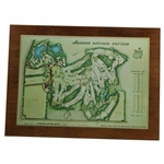Jacky Cupits 1968 Augusta National Course Map Plaque - Masters Player Gift