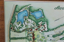 Jacky Cupit's 1968 Augusta National Course Map Plaque - Masters Player Gift