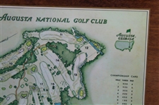 Jacky Cupit's 1968 Augusta National Course Map Plaque - Masters Player Gift