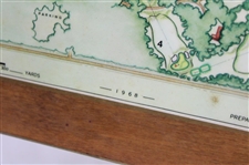 Jacky Cupit's 1968 Augusta National Course Map Plaque - Masters Player Gift