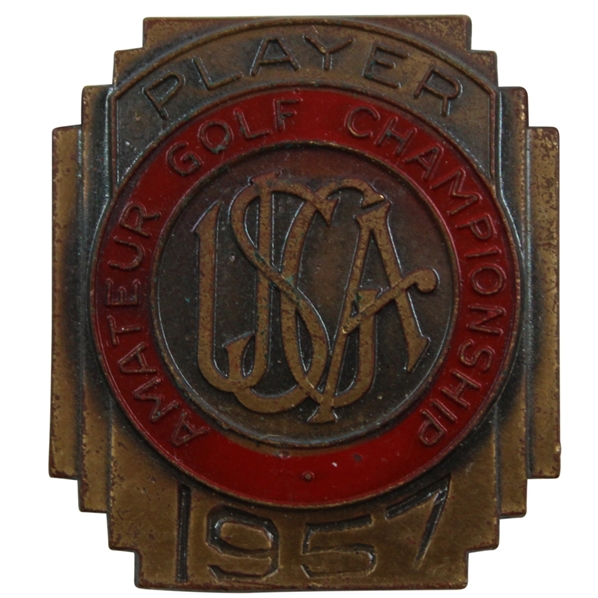 Jacky Cupits 1957 US Amateur at The Country Club Contestant Badge