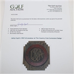 Jacky Cupit's 1957 US Amateur at The Country Club Contestant Badge