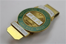 Jacky Cupit's 1964 PGA Championship at Columbus CC Contestant Badge/Clip - Bobby Nichols Winner