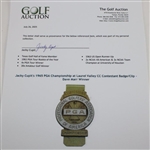 Jacky Cupit's 1965 PGA Championship at Laurel Valley CC Contestant Badge/Clip - Dave Marr Winner