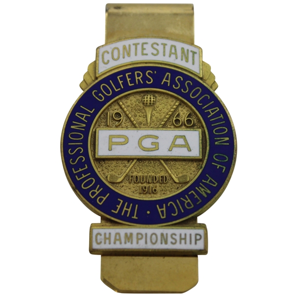 Jacky Cupits 1966 PGA Championship at Firestone CC Contestant Badge - Al Geiberger Winner