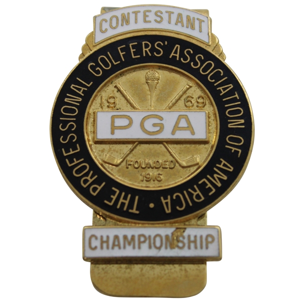 Jacky Cupits 1969 PGA Championship at NCR Contestant Badge - Ray Floyd Winner