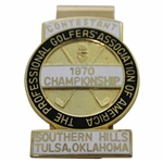 Jacky Cupits 1970 PGA Championship at Southern Hills Contestant Badge/Clip - Dave Stockton Winner