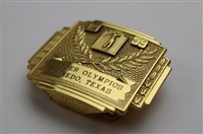 Jacky Cupit's 1959 Border Olympics University Golf Gold Tone Belt Buckle