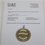 Champion Jacky Cupit's 1964 Tucson Open Invitational 10k Gold Winners Medal