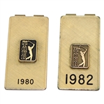 Jacky Cupits 1980 & 1982 PGA Tour Member Money Clips