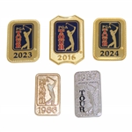 Jacky Cupits 1986, 1987, 2016, 2023 & 2024 PGA Tour Member Pins
