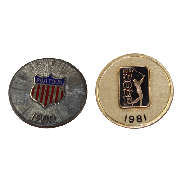 Jacky Cupits 1980 & 1981 PGA Tour Member Pins