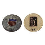 Jacky Cupits 1980 & 1981 PGA Tour Member Pins