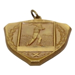 Jacky Cupit's 1956 Unmarked Post Swing Golfer Gold Tone Medal