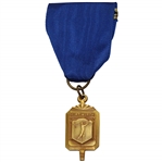 Jacky Cupits 1957 Team Haltoms Fort Worth Gold Filled Medal w/Ribbon