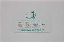 Jacky Cupit's 1966 Masters Alligator Skin Wallet with Identification Card Jacky Cupit