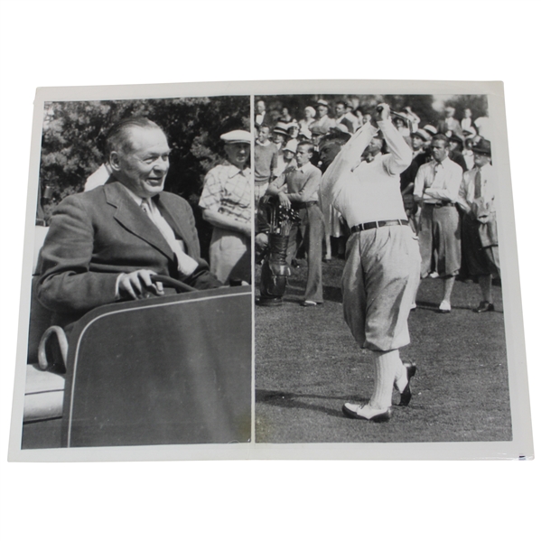 1954 Bobby Jones Composite Original Photo - Early Post-Swing & Later Golf Cart - December 29th