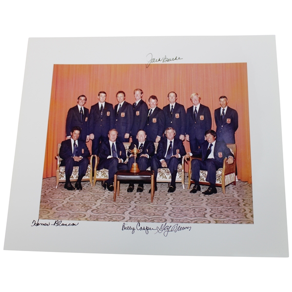 Casper, Brewer, Burke & Blancos Signed 1973 Ryder Cup Photo JSA ALOA