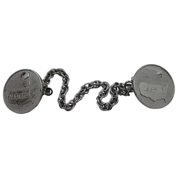 Jacky Cupits 1962 Masters Tournament Sterling Silver Cufflinks on Chain