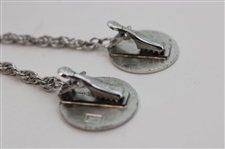 Jacky Cupit's 1962 Masters Tournament Sterling Silver Cufflinks on Chain