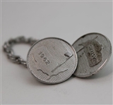 Jacky Cupit's 1962 Masters Tournament Sterling Silver Cufflinks on Chain