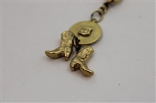 Jacky Cupit's 14k Gold Route 66 Boots Keychain