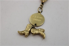 Jacky Cupit's 14k Gold Route 66 Boots Keychain