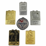 Jacky Cupits Six (6) Senior Tour Contestant Badge/ Money Clips