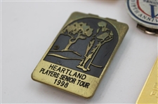 Jacky Cupit's Six (6) Senior Tour Contestant Badge/ Money Clips