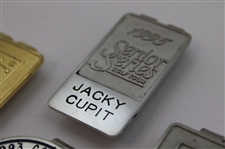 Jacky Cupit's Six (6) Senior Tour Contestant Badge/ Money Clips