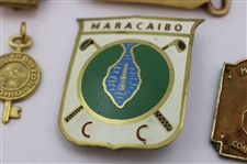 Various Cufflinks, Pins, Belt Buckle & other Golf Theme Items From The Collection of Jacky Cupit
