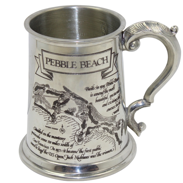 Pebble Beach Golf Links Course Layout/Scorecard Pewter Golf Tankard - Made in England