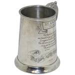 St. Andrews 'The Old Course' Course Layout/Scorecard Pewter Golf Tankard - Made in England