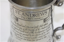 St. Andrews 'The Old Course' Course Layout/Scorecard Pewter Golf Tankard - Made in England