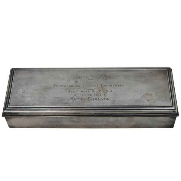 1941 Panama GC Tournament West India Oil Co. Winner  Trophy Box