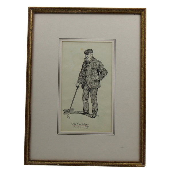 Old Tom Morris Ink On Paper - Framed
