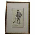 Old Tom Morris Ink On Paper - Framed