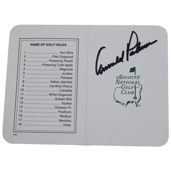 Arnold Palmer Signed Augusta National Scorecard JSA ALOA