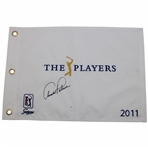 Arnold Palmer Signed 2011 Players Championship Tournament Embroidered Flag JSA ALOA