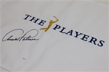 Arnold Palmer Signed 2011 Players Championship Tournament Embroidered Flag JSA ALOA
