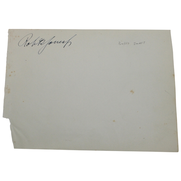 Bobby Jones Signed Album Page Circa 1935 JSA ALOA