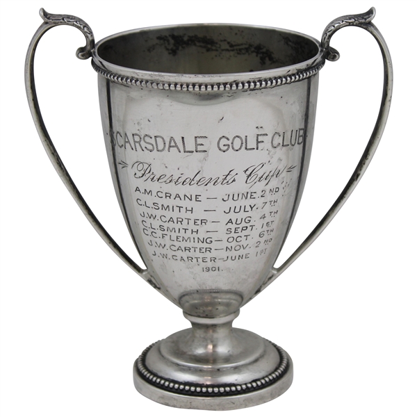 1901 Scarsdale Golf Club Sterling Silver Presidents Cup Trophy - Tillinghast Design