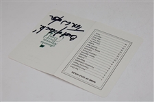 Tom Watson Signed Augusta National GC Scorecard JSA ALOA