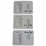 Bob Goalby, Charles Coody & Tommy Aaron Signed Augusta National GC Scorecards JSA ALOA