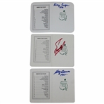 Billy Casper, Fuzzy Zoeller & Gay Brewer Signed Augusta National GC Scorecards JSA ALOA