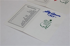 Billy Casper, Fuzzy Zoeller & Gay Brewer Signed Augusta National GC Scorecards JSA ALOA