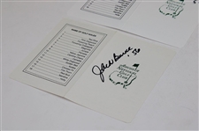 George Archer, Doug Ford & Jack Burke Signed Augusta National GC Scorecards JSA ALOA