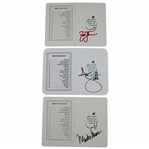 Zach Johnson, Adam Scott & Mark OMeara Signed Augusta National GC Scorecards JSA ALOA