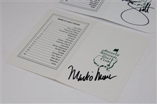 Zach Johnson, Adam Scott & Mark O'Meara Signed Augusta National GC Scorecards JSA ALOA